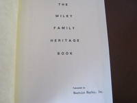 The Wilky Family Heritage Book