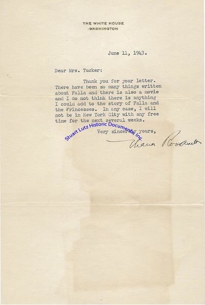 First Lady Eleanor Roosevelt Mentions Fala, The Roosevelts Famous Scottie Dog