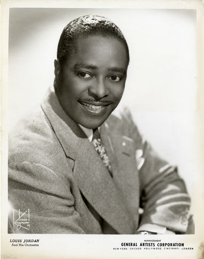 LOUIS JORDAN (ca. late-1940s) Talent agency photo by James J. Kriegsmann
