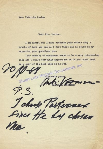 Andrei Voznesensky Says His Greatest Influence Was Boris Pasternak