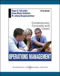 Operations Management: Contemporary Concepts and Cases by Roger G. Schroeder - 2010-09-06