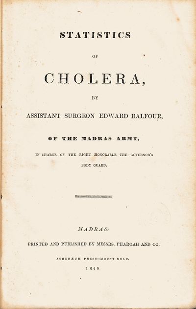 Statistics of Cholera