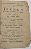 CHRIST THE GRAND SUBJECT OF THE GOSPEL MINISTRY. A SERMON PREACHED AT THE ORDINATION OF THE REVEREND MR. SAMUEL WEST, TO THE PASTORAL OFFICE OVER THE CHURCH OF CHRIST IN NEEDHAM. APRIL 25TH, 1764. BY SAMUEL WEST, A.M. PASTOR OF THE CHURCH IN DARTMOUTH. TO WHICH ARE ANNEXED, THE CHARGE BY HIS FATHER, THE REVEREND MR. THOMAS WEST, OF ROCHESTER. AND THE RIGHT HAHD [sic] OF FELLOWSHIP, BY THE REV. MR. BALCH, OF DEDHAM