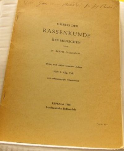 Umriss der Rassenkunde des Menschen. Heft 1:…
