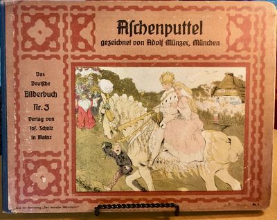 Mainz: Jos. Scholz, (ca. 1900 ). Oblong quarto bound in pictorial cloth-backed paper over boards. Th...