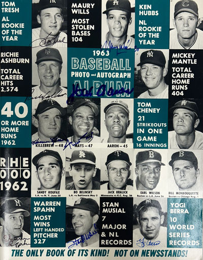 1963 Baseball Photo and Autograph Album