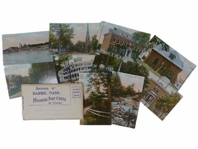 Souvenir of Barre, Mass. Miniature Post Cards in Colors [10 Count]