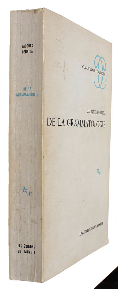 De la grammatologie. - [THE MAIN WORK OF DECONSTRUCTION - PRESENTATION-COPY] (photo 3)