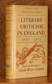 cover of LITERARY CRITICISM IN ENGLAND 1660-1800