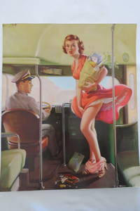 ART FRAHM VINTAGE PIN-UP LITHOGRAPH PRINT - A FARE LOSER