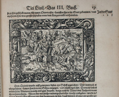 Von Ankunfft unnd Ursprung des Römischen Reichs/ der alten Römer herkommen/ Sitten/ Weissheyt/ Ehrbarkeyt/ löblichem Regiment/ ritterlichen Thaten/ Victori unnd Sig/ gegen ihren Feinden : auch von allerley Händeln und Geschichten/ so sich in Frid und ... - [A BEAUTIFUL COPY, EXCELLENTLY ILLUSTRATED] (photo 2)