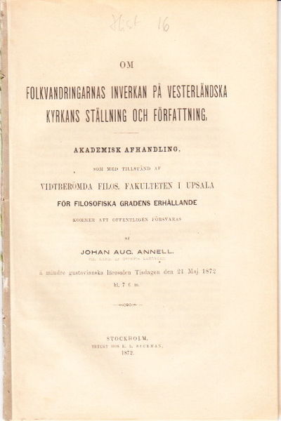 Om folkvandringarnas inverkan på vesterländska…
