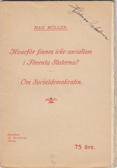 Hvarför finnes icke socialism i Förenta Staterna?…