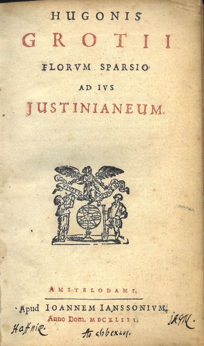 Hugonis Grotii : Florum sparsio ad ius…