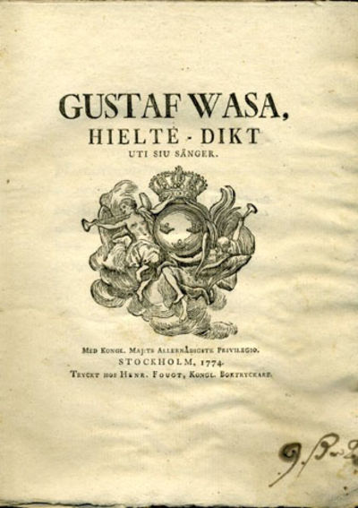 Gustaf Wasa, hielte-dikt uti siu sånger.
