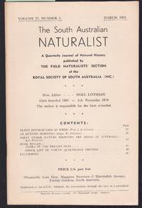 image of The South Australian Naturalist Vol.27 No.3 March 1953