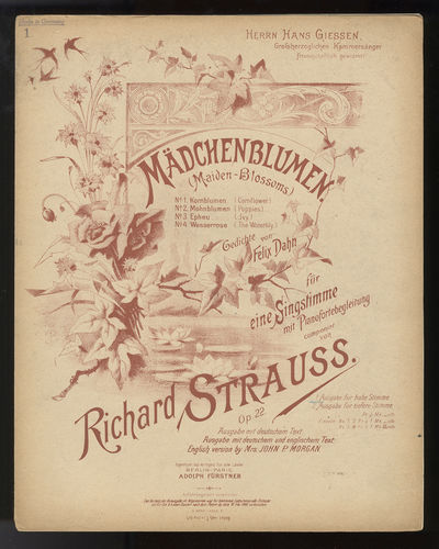 Collection of lieder. [Piano-vocal scores]