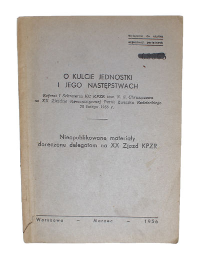 O kulcie jednostki i jego nastepstwach. Referat I…