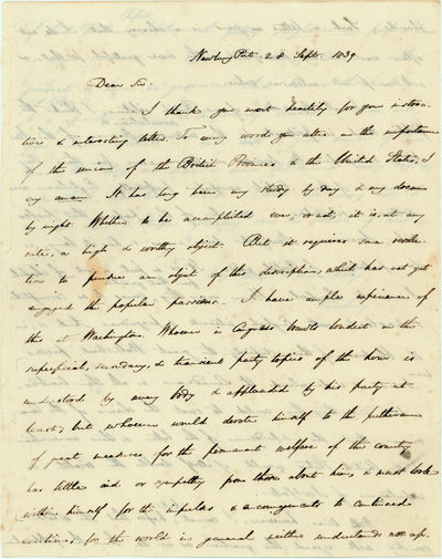 Caleb Cushing, U.S. Congressman, Calls for Annexation of Canada