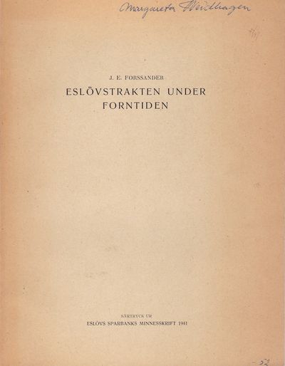 Eslövstrakten under forntiden. Särtryck ur Eslövs…