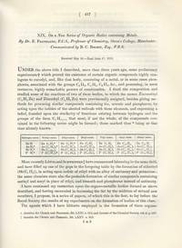 On a New Series of Organic Bodies Containing Metals (Philosophical Transactions of the Royal...
