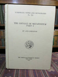 image of The Coinage of Metapontum. Part 3. (Numismatic Notes and Monographs No. 164)