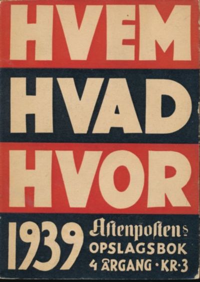 Hvem Hvad Hvor 1939