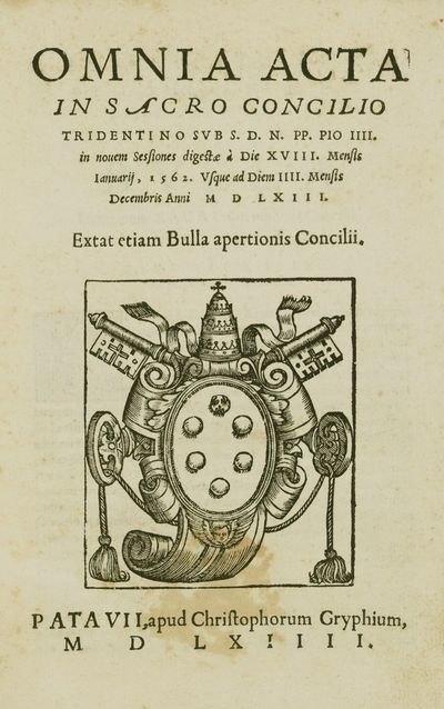Omnia acta in Sacro Concilio Tridentino (All the Acts of the Sacred Council of Trent)