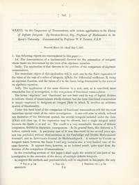 On the Comparison of Transcendents, with Certain Applications to the Theory of Definite Integrals" (Philosophical Transactions of the Royal Society of London, Vol. 147, pp. 745-803)