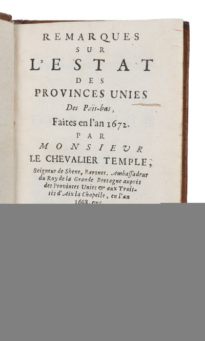 Remarques sur l'estat des Provinces unies des Païs-Bas, Faites en l'an 1672. (photo 2)
