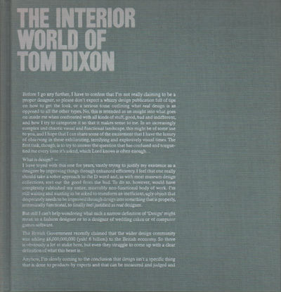 THE INTERIOR WORLD OF TOM DIXON.