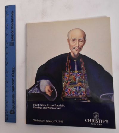 New York: Christie's, 1986. Softcover. VG- (minimal shelf wear, all pages clear and intact). Blue an...