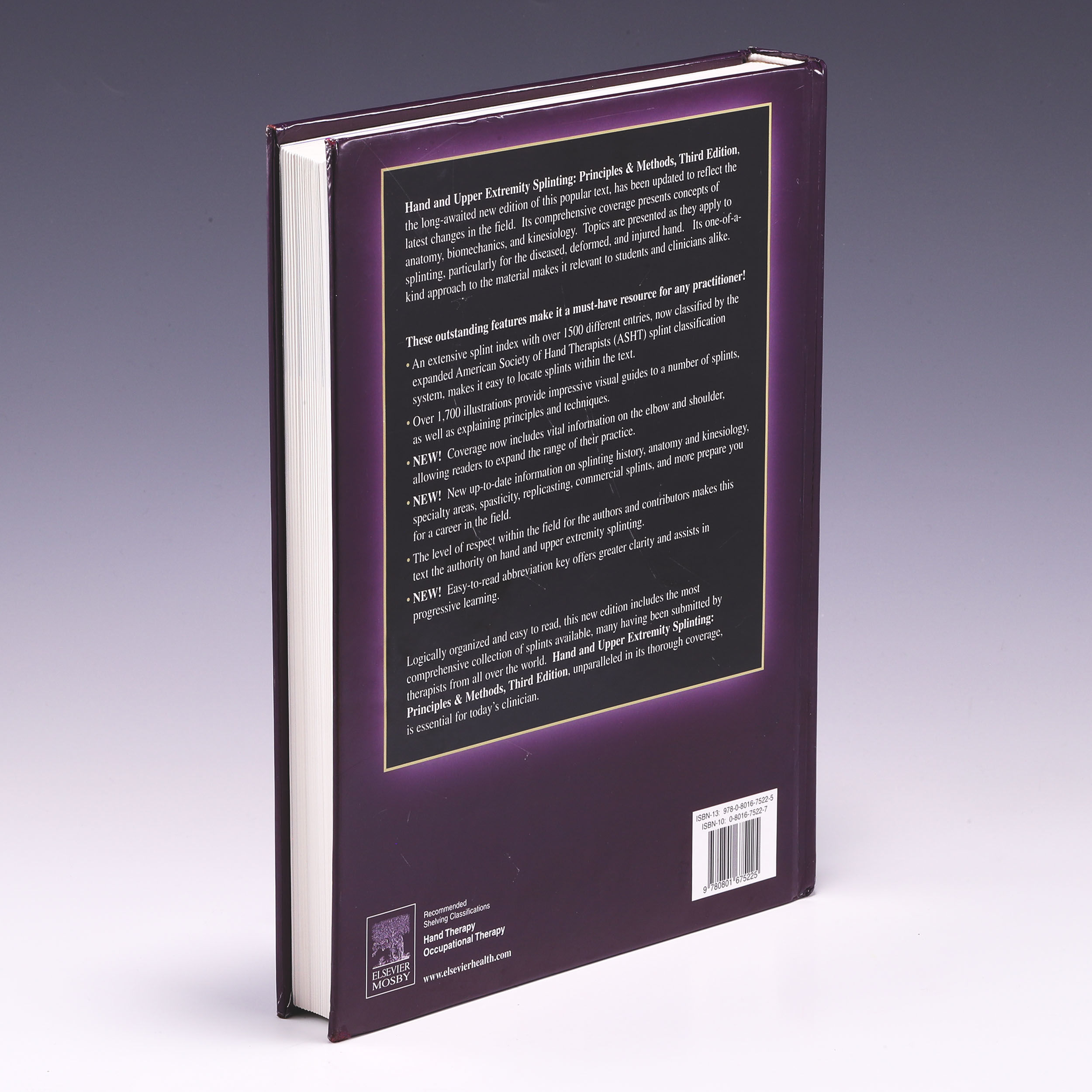 BIBLIO | Hand and Upper Extremity Splinting: Principles and Methods by ...