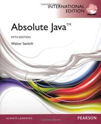 Absolute Java: International Edition