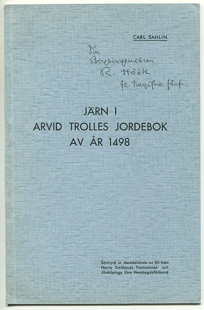 Järn i Arvid Trolles jordebok av år 1498.…