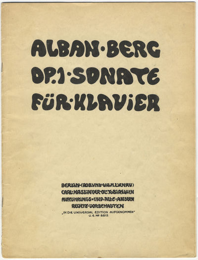[Op. 1]. Sonate für Klavier