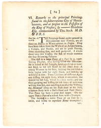 Remarks on the principal paintings found in the subterraneous city of Herculaneum, and at present...