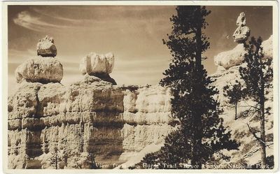 View from the Horse Trail - Bryce Canyon National Park [Real Photo Postcard]