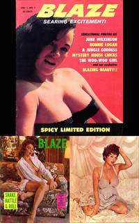 Blaze (2 vintage adult magazines, Bonnie Logan &amp; Madeline Castle covers, 1959) by MacGill, Fergus, Shelly Lowenkopf, Al Zareck, Connie Sellers as Larry Tritten, B.J. Simmons (contributors); Doug Weaver as Sebastian, Charles Dennis, Keyes (illus.); Nimble Nick (photography) - Circa 1959