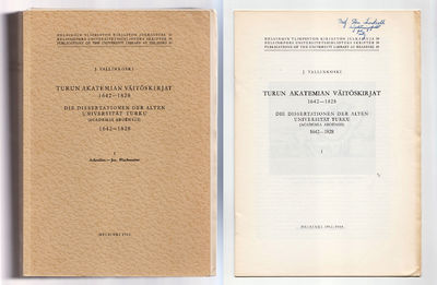 Turun Akatemian Väitöskirjat 1642-1828. / Die…