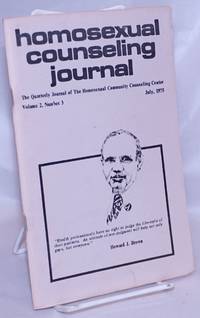 image of Homosexual counseling journal: the quarterly journal of the Homosexual Community Counseling Center; vol. 2, #3, July, 1975: Howard J. Brown cover