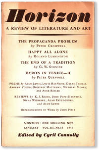 Deaths and Entrances" [in] HORIZON: A Review of Literature and Art, Vol. III, No. 13