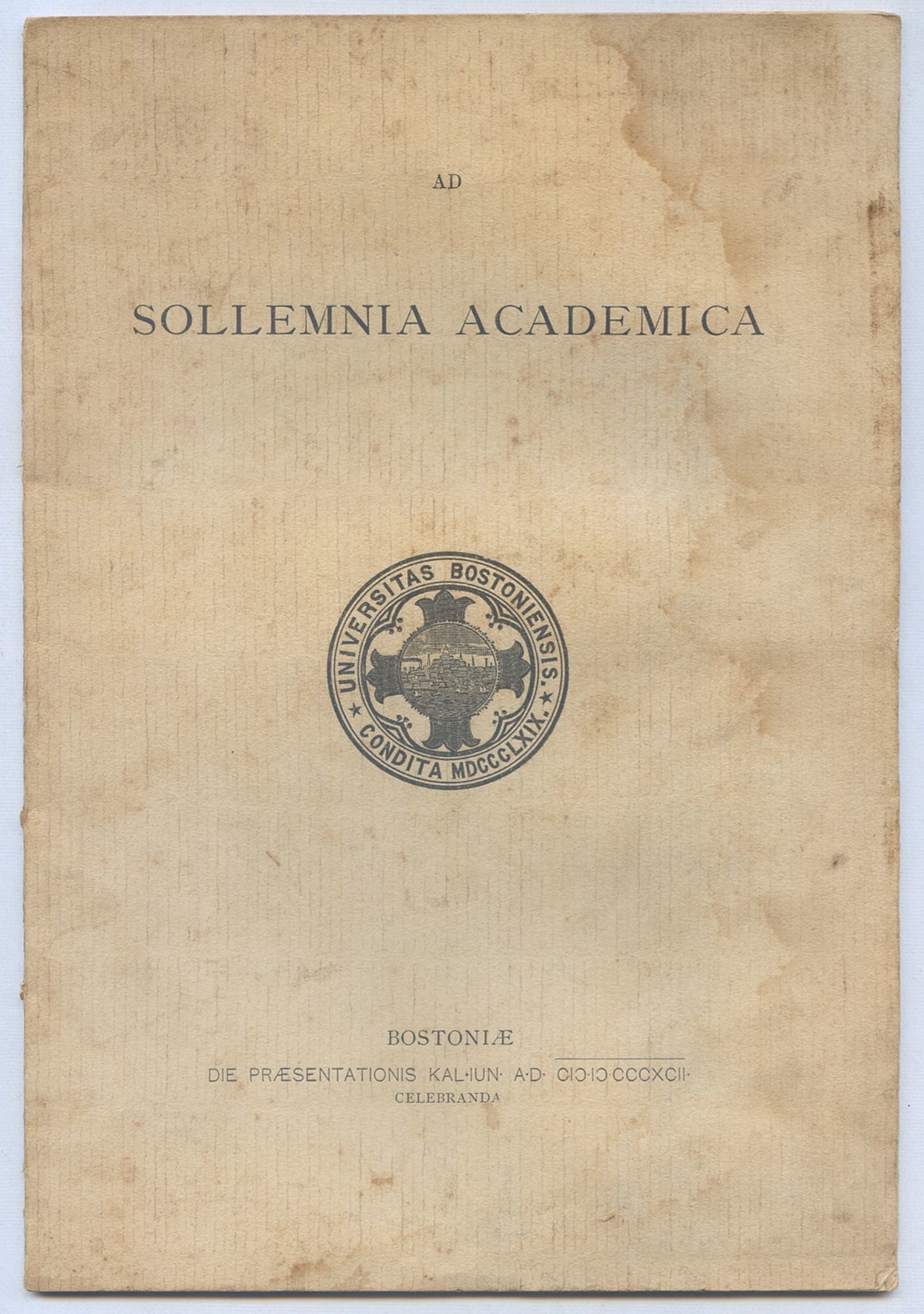 Ad Sollemnia Academica