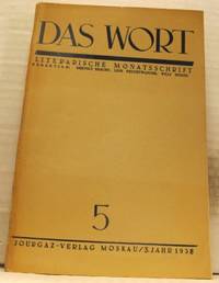 Das Wort. 5/1938. Literarische Monatsschrift.