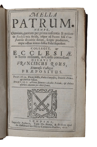 Mella patrum. Nempe, omnium, quorum per prima nascentis & patientis Ecclesiae tria secula. (photo 2)