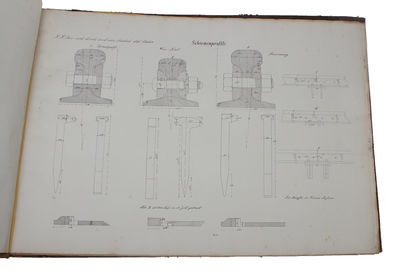 Constructionen aus dem Gebiete des Eisenbahn-Baues. Zusammengestellet und gezeichnet von den Eléven des III. Curses der grossherzoglich Badischen Ingenieurschule in Carlsruhe 1862/63. (photo 2)