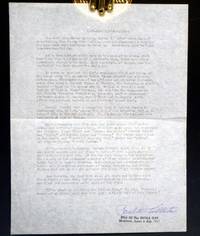 TLS-typed Letter Signed "Last Minute Preparations by Paul W Tibbets - from Alcuin Books, ABAA-ILAB (SKU: 021256)