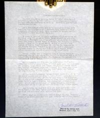 TLS-typed Letter Signed &quot;Last Minute Preparations de Tibbets, Paul W