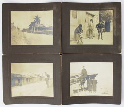 [Collection of Mounted Photographs, With Manuscript Captions on Verso, Featuring Scenes in Cuba and Florida by a Group of Travelers]