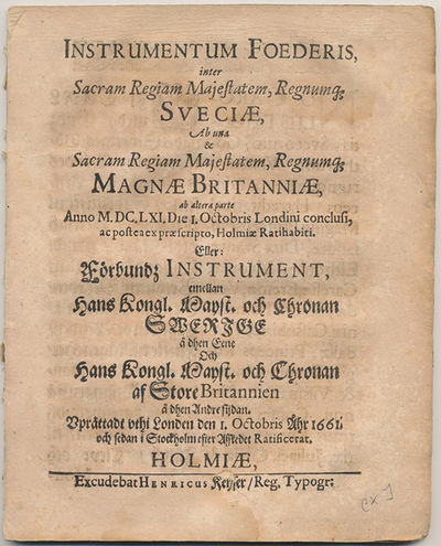 Instrumentum foederis, inter sacram regiam…